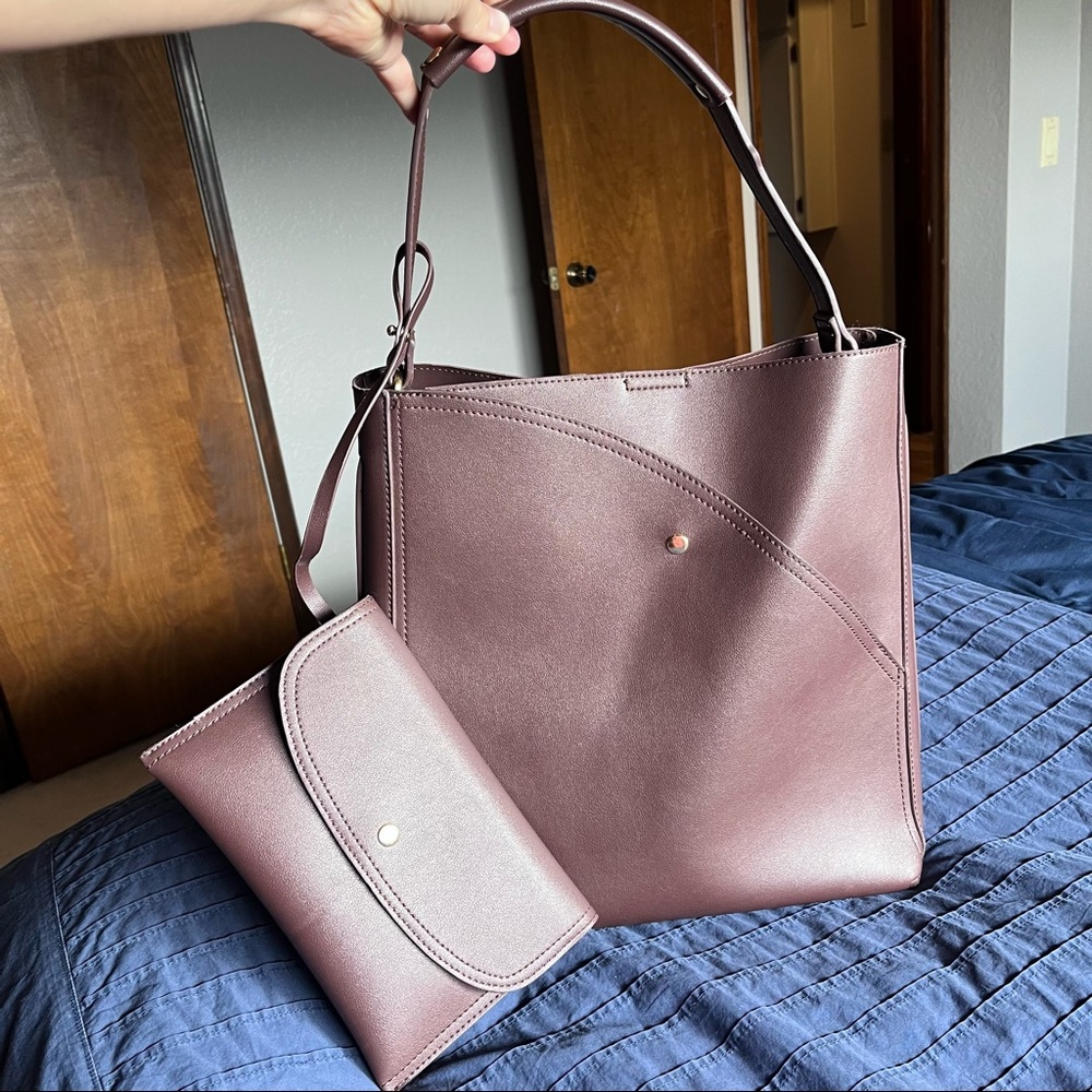 Sole Society Large Brown Tote Bag